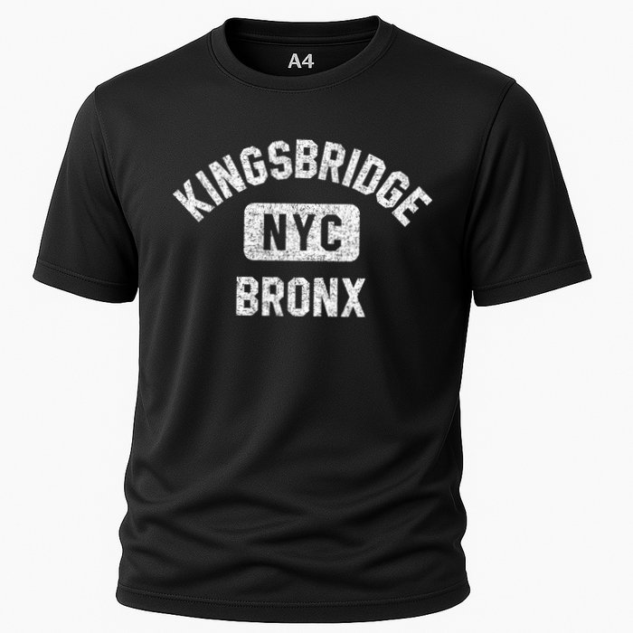Kingsbridge Bronx Gym Style Distressed White Print Funny Gift Cooling Performance Crew T-Shirt