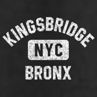 Kingsbridge Bronx Gym Style Distressed White Print Funny Gift Adult Drive Performance Visor