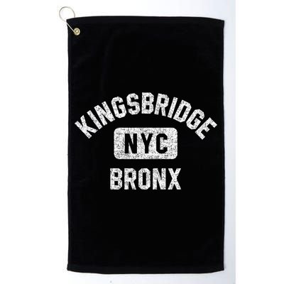 Kingsbridge Bronx Gym Style Distressed White Print Funny Gift Golf Towel