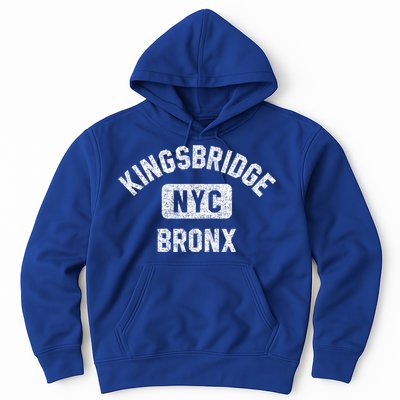 Kingsbridge Bronx Gym Style Distressed White Print Funny Gift Hoodie