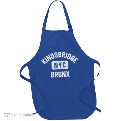 Kingsbridge Bronx Gym Style Distressed White Print Funny Gift Apron