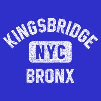 Kingsbridge Bronx Gym Style Distressed White Print Funny Gift Stripe Pom Pom Beanie