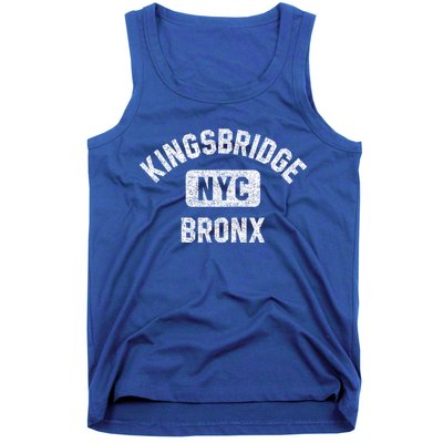 Kingsbridge Bronx Gym Style Distressed White Print Funny Gift Tank Top