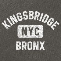Kingsbridge Bronx Gym Style Distressed White Print Funny Gift Cotton Canvas Backpack