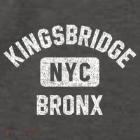 Kingsbridge Bronx Gym Style Distressed White Print Funny Gift Vector Backpack