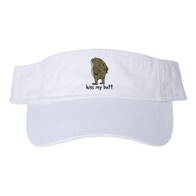 KissMy Butt Green Frog Funny Frog Valucap Bio-Washed Visor