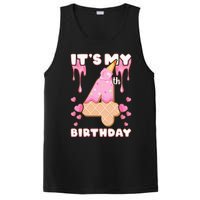 Kids Birthday Girl 4 Years Ice Cream Its My 4th Birthday PosiCharge Competitor Tank