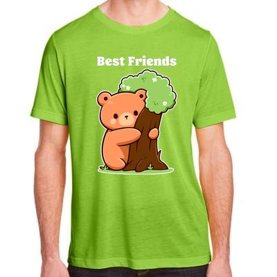 Kawaii Bear Hugging Tree Wildlife Animal Lover For Friends Adult ChromaSoft Performance T-Shirt