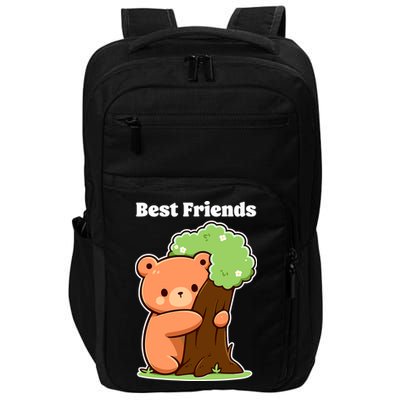 Kawaii Bear Hugging Tree Wildlife Animal Lover For Friends Impact Tech Backpack
