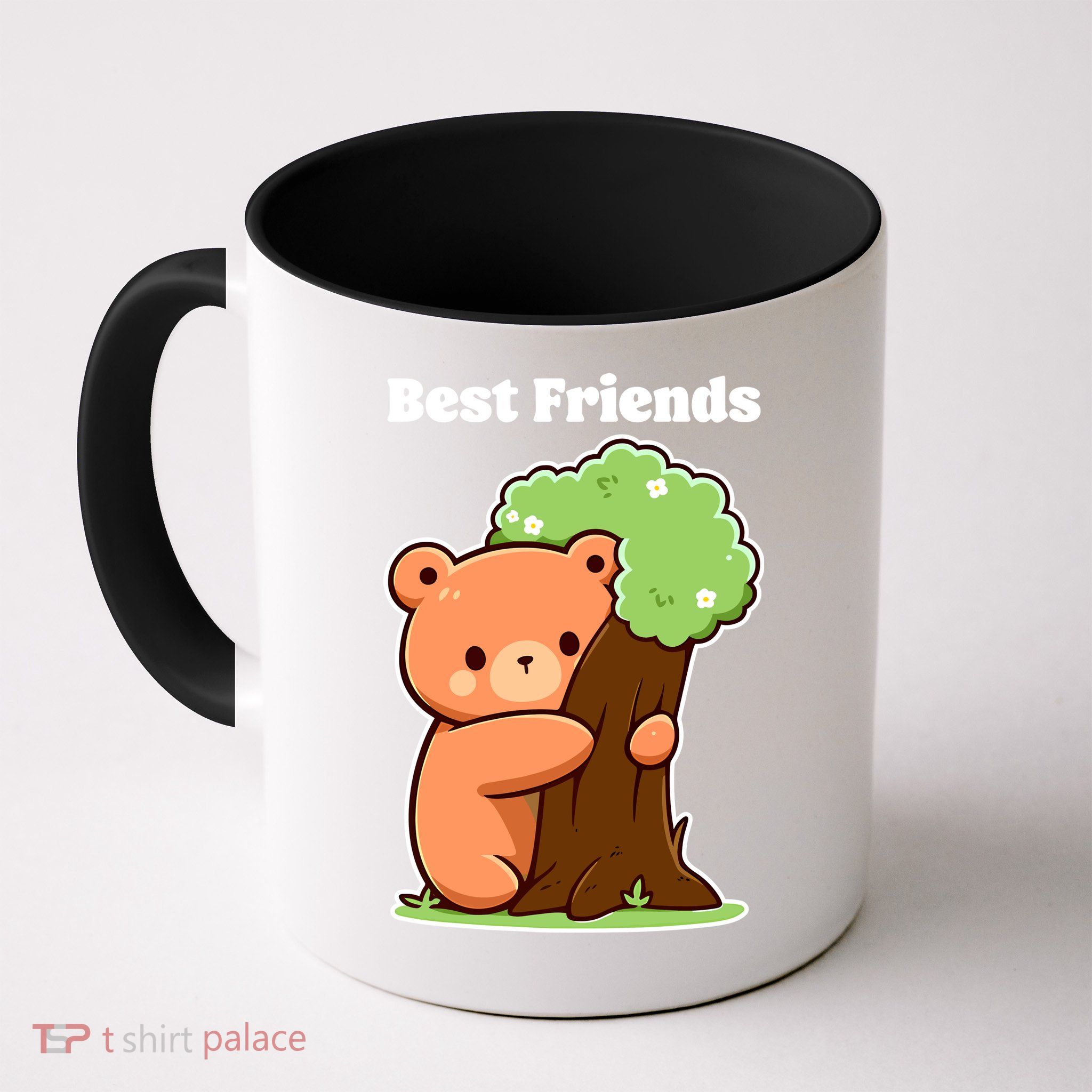Kawaii Bear Hugging Tree Wildlife Animal Lover For Friends Mug