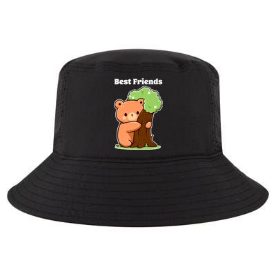 Kawaii Bear Hugging Tree Wildlife Animal Lover For Friends Cool Comfort Performance Bucket Hat