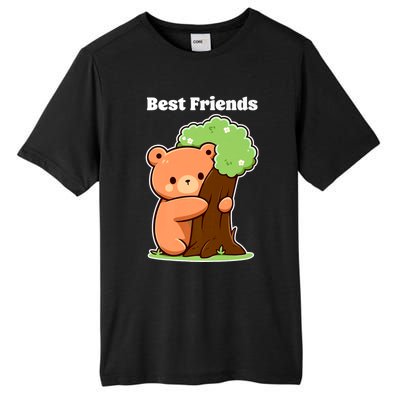 Kawaii Bear Hugging Tree Wildlife Animal Lover For Friends Tall Fusion ChromaSoft Performance T-Shirt