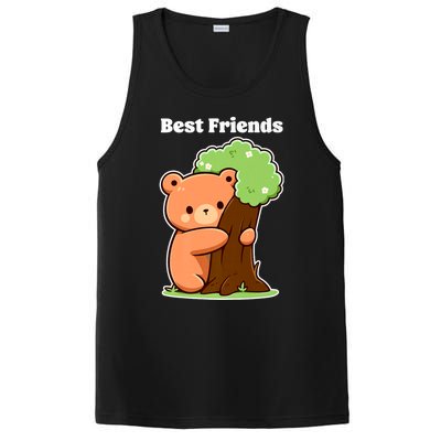 Kawaii Bear Hugging Tree Wildlife Animal Lover For Friends PosiCharge Competitor Tank