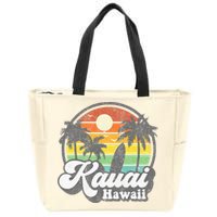 Kauai Beach Hawaii Surf Hawaiian Surfing 70s Zip Tote Bag