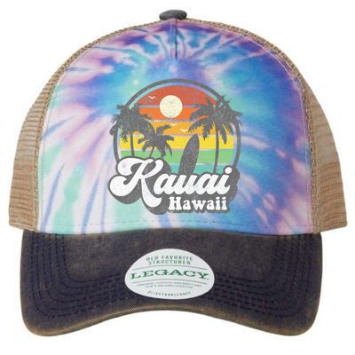 Kauai Beach Hawaii Surf Hawaiian Surfing 70s Legacy Tie Dye Trucker Hat