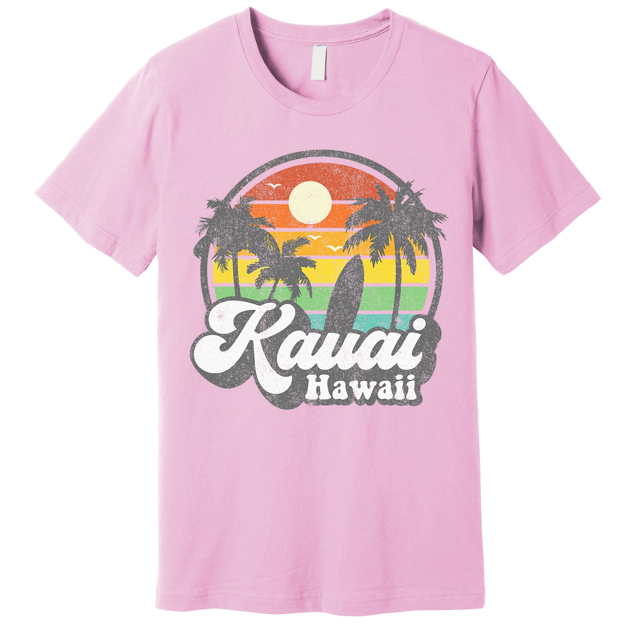 Kauai Beach Hawaii Surf Hawaiian Surfing 70s Premium T-Shirt