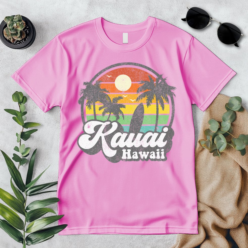 Kauai Beach Hawaii Surf Hawaiian Surfing 70s Premium T-Shirt