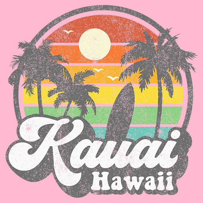 Kauai Beach Hawaii Surf Hawaiian Surfing 70s Toddler T-Shirt