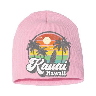 Kauai Beach Hawaii Surf Hawaiian Surfing 70s Short Acrylic Beanie