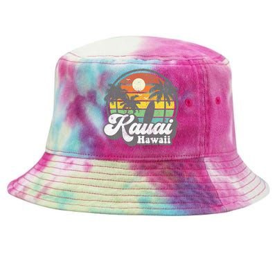 Kauai Beach Hawaii Surf Hawaiian Surfing 70s Tie-Dyed Bucket Hat