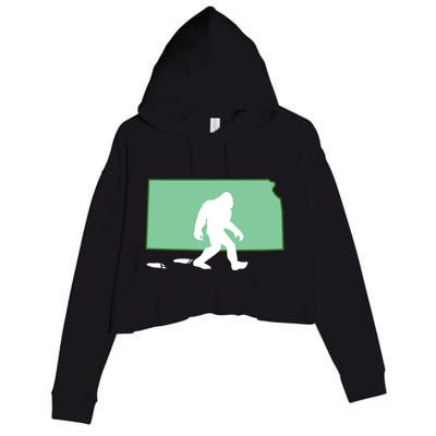 Kansas Bigfoot Hunter State Gift Crop Fleece Hoodie