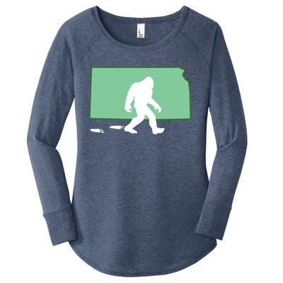 Kansas Bigfoot Hunter State Gift Women's Perfect Tri Tunic Long Sleeve Shirt