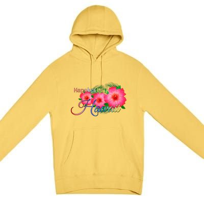 Kapalua Bay Hawaii Tropical Flowers Family Vacation Gift Premium Pullover Hoodie