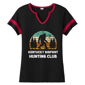 Kentucky Bigfoot Hunting Club Sasquatch Fan Gift Ladies Halftime Notch Neck Tee