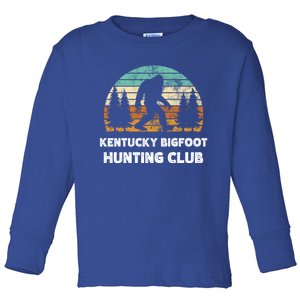 Kentucky Bigfoot Hunting Club Sasquatch Fan Gift Toddler Long Sleeve Shirt