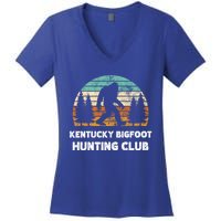 Kentucky Bigfoot Hunting Club Sasquatch Fan Gift Women's V-Neck T-Shirt