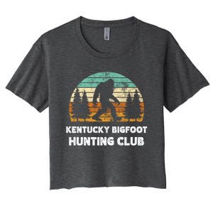 Kentucky Bigfoot Hunting Club Sasquatch Fan Gift Women's Crop Top Tee