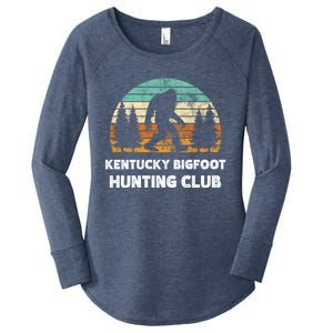 Kentucky Bigfoot Hunting Club Sasquatch Fan Gift Women's Perfect Tri Tunic Long Sleeve Shirt