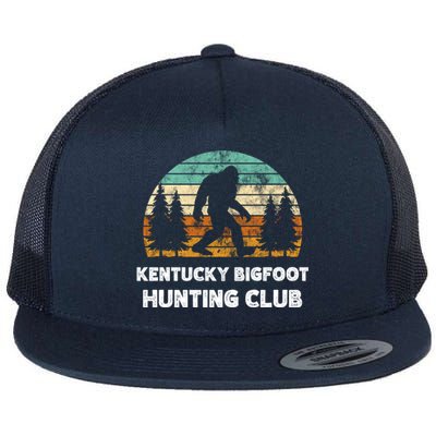 Kentucky Bigfoot Hunting Club Sasquatch Fan Gift Flat Bill Trucker Hat