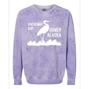 Kachemak Bay Homer Alaska Crane Gift Colorblast Crewneck Sweatshirt