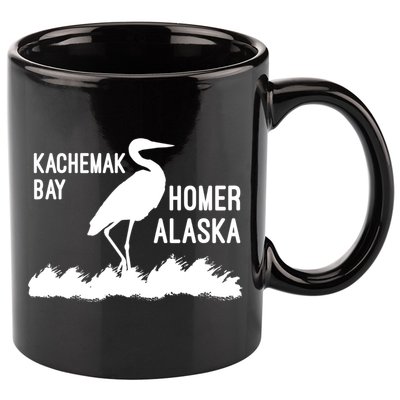 Kachemak Bay Homer Alaska Crane Gift 11oz C Handle Ceramic Mug