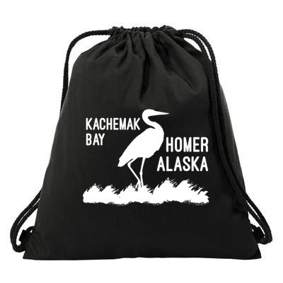 Kachemak Bay Homer Alaska Crane Gift Drawstring Bag