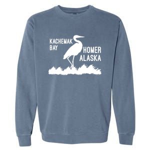 Kachemak Bay Homer Alaska Crane Gift Garment-Dyed Sweatshirt