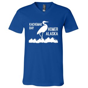 Kachemak Bay Homer Alaska Crane Gift V-Neck T-Shirt