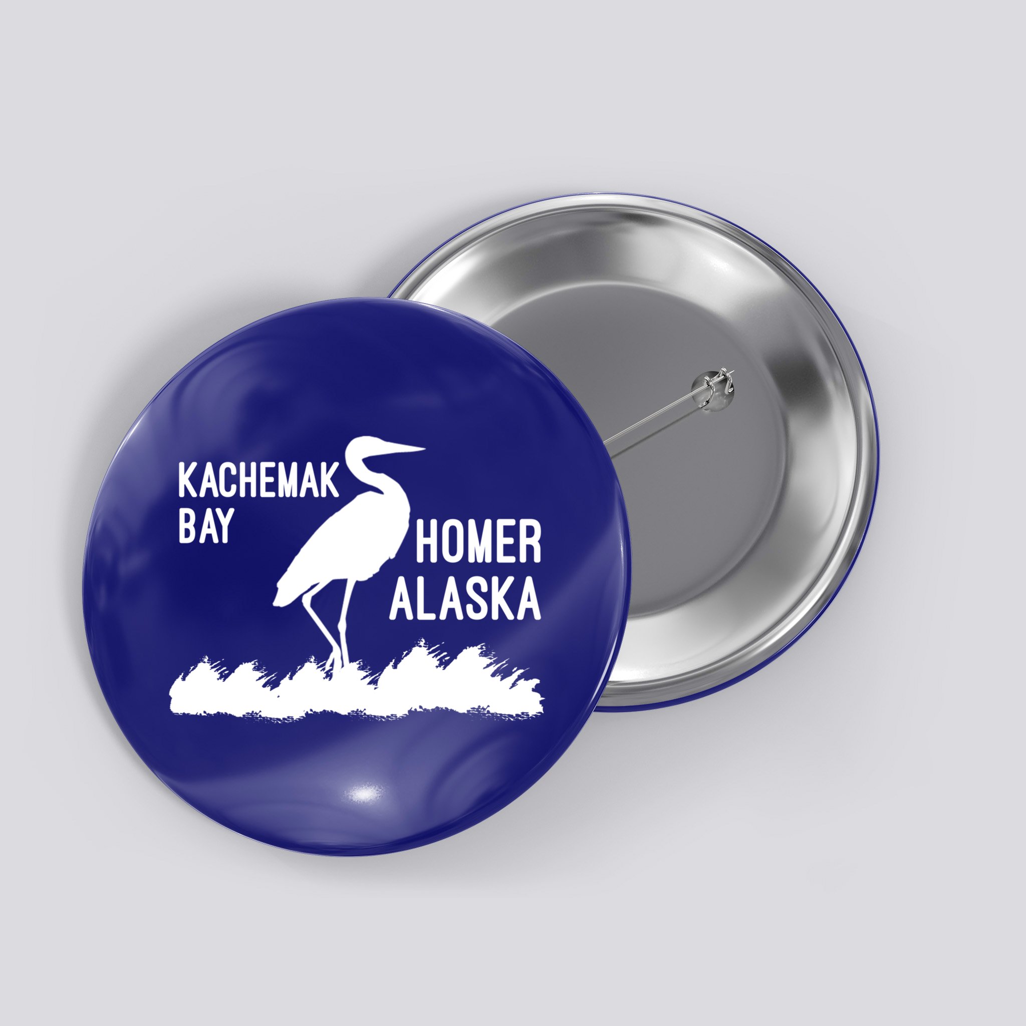 Kachemak Bay Homer Alaska Crane Gift Button