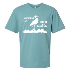 Kachemak Bay Homer Alaska Crane Gift Sueded Cloud Jersey T-Shirt