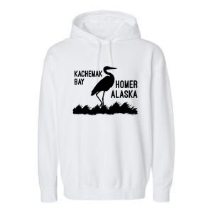 Kachemak Bay Homer Alaska Crane Gift Garment-Dyed Fleece Hoodie