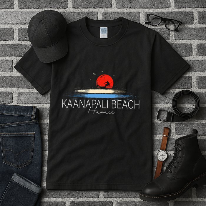KaAnapali Beach Hawaii Sea Surfing Tall T-Shirt