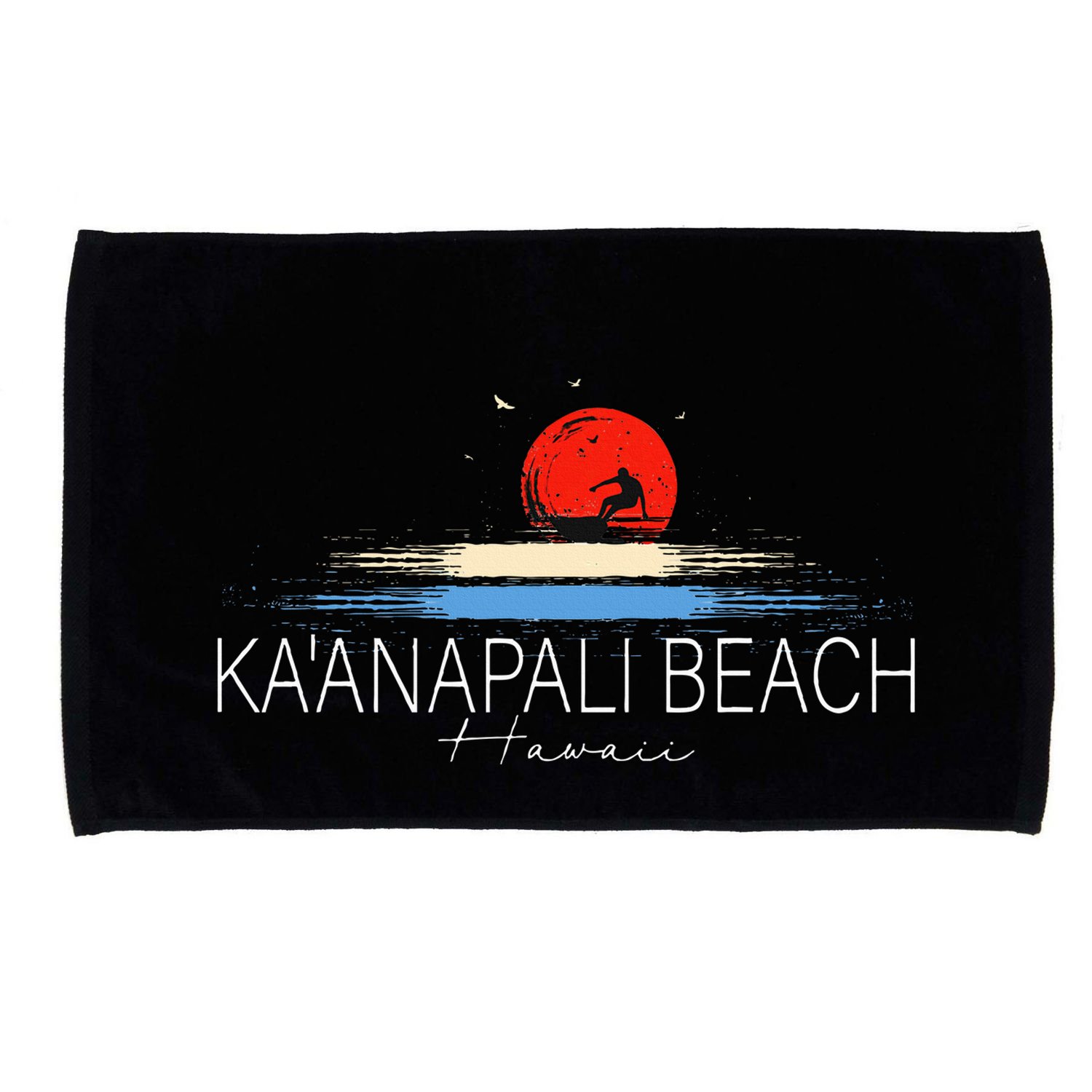 KaAnapali Beach Hawaii Sea Surfing Microfiber Hand Towel