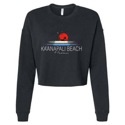 KaAnapali Beach Hawaii Sea Surfing Cropped Pullover Crew