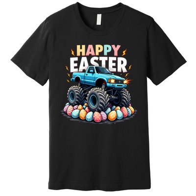 Kids Boys Happy Easter Monster Truck Funny Easter Eggs Toddler Premium T-Shirt
