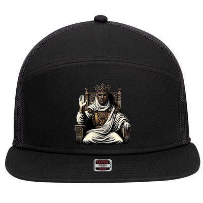 King Baldwin Iv 7 Panel Mesh Trucker Snapback Hat