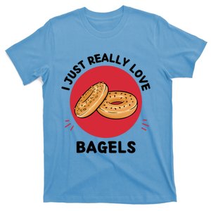 Kawaii Bagels I Just Really Love Cute Bagels Lover Cute Gift T-Shirt