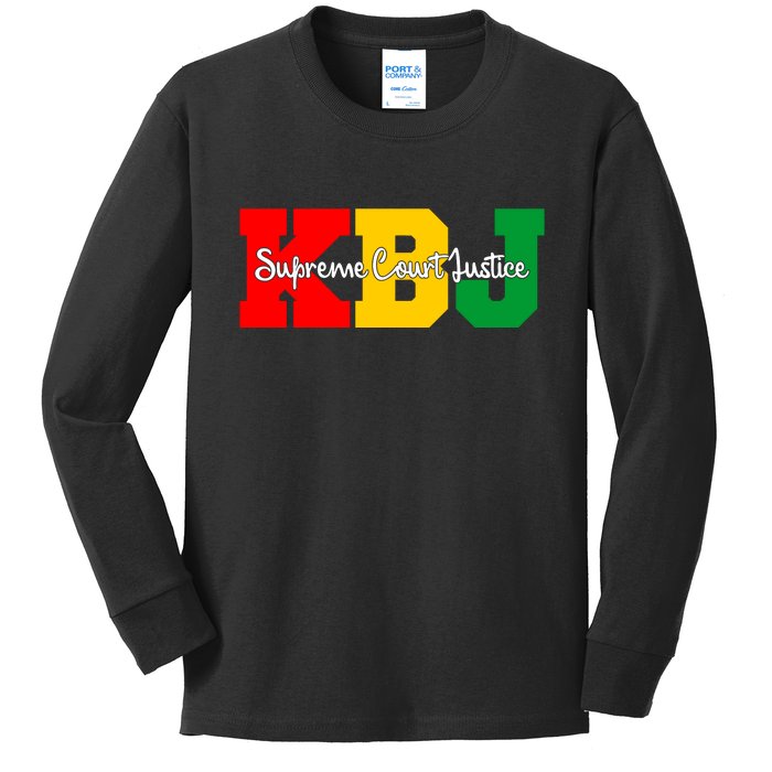 Ketanji Brown Jackson Supreme Court Justice 1st Black Woman Judge Kids Long Sleeve Shirt