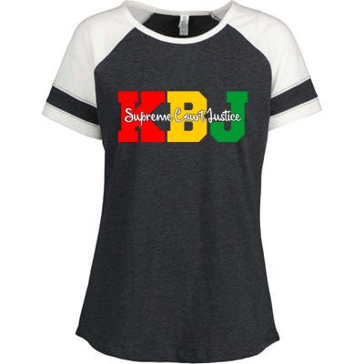 Ketanji Brown Jackson Supreme Court Justice 1st Black Woman Judge Enza Ladies Jersey Colorblock Tee