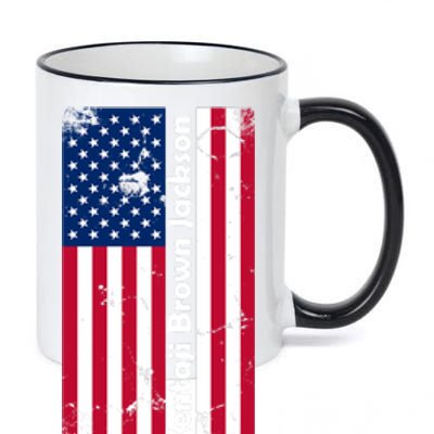 Kentaji Brown Jackson USA Flag 11oz Black Color Changing Mug